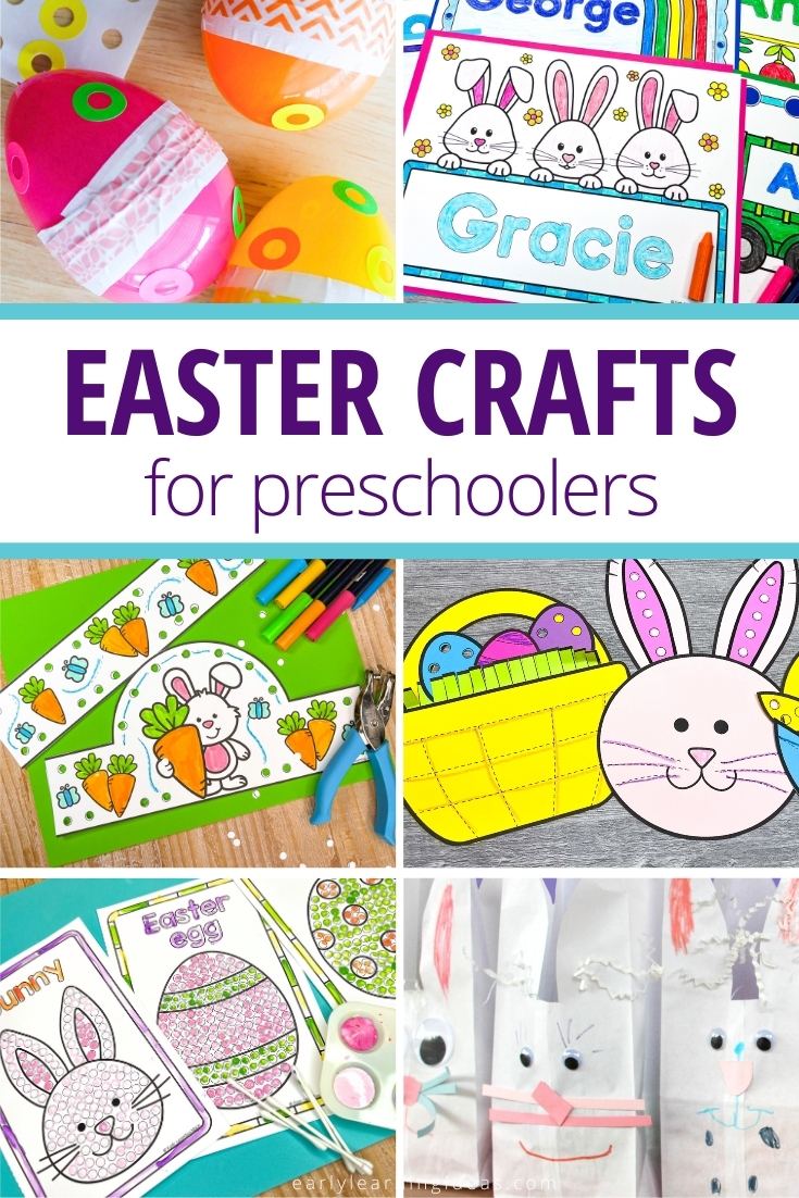 A variety of Easter crafts for preschoolers