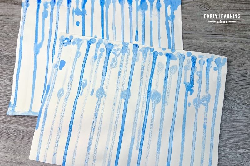 drip painting made with an eye dropper