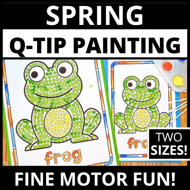 Spring Q-tip painting printables