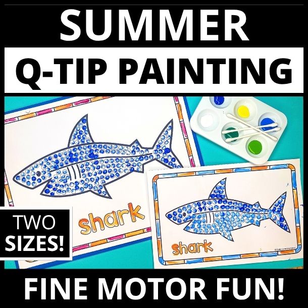 summer q-tip painting printables
