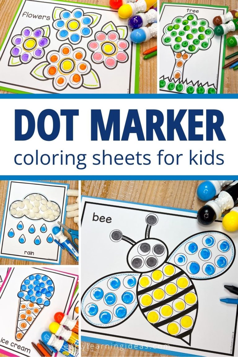 Dot Marker Coloring Sheets