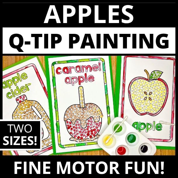 apple q-tip painting printables