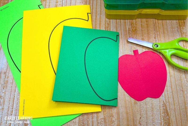 apple cutting activities and crafts and fine motor activities